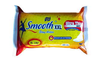 Smooth XL Ultra Thin Sanitary Pads with Wings - 320mm (Pack of 12)