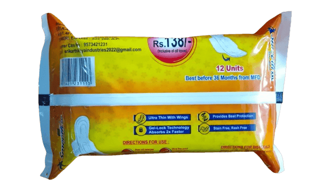 Smooth XL Ultra Thin Sanitary Pads with Wings - 320mm (Pack of 12) view 2