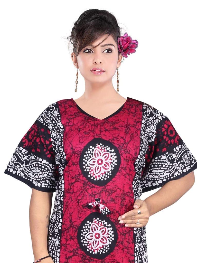 VALENCIA SLEEPWEAR Cotton Kaftan Free Size Nighty Night Gown Sleepwear view 2