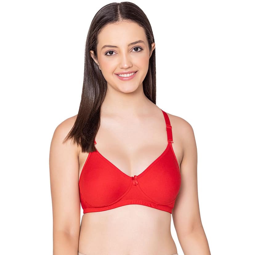 Bodycare polycotton wirefree convertible straps moulded cup non padded bra-6594B