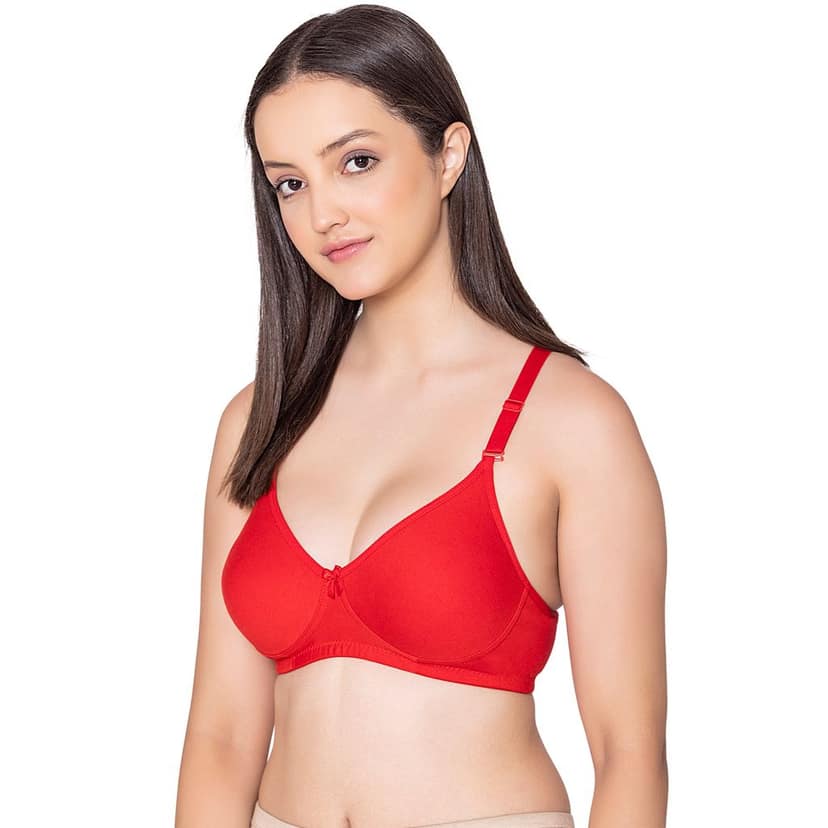 Bodycare polycotton wirefree convertible straps moulded cup non padded bra-6594B view 2