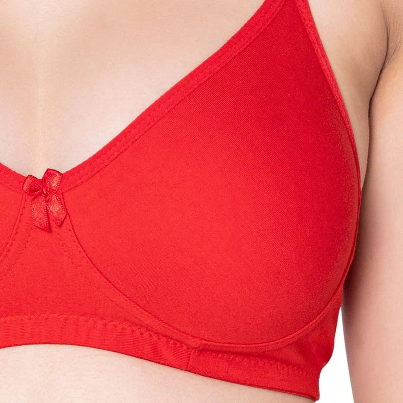 Bodycare polycotton wirefree convertible straps moulded cup non padded bra-6594B view 4