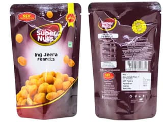 SSV Ing Jeera Flavored Peanuts - 80gms - pack of 6