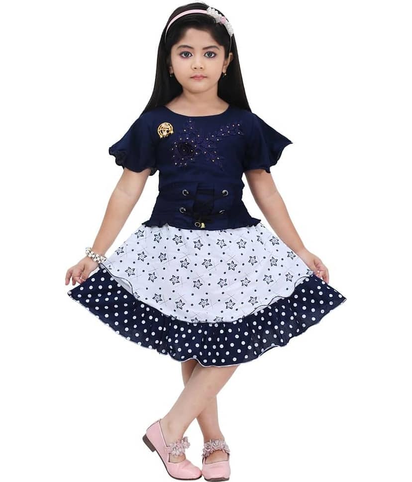 New Collection Rayon Frock For Girls ( Pack of 1 , Maroon )