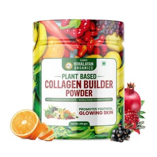 Vlado's Himalayan Organics Plant Based Collagen Builder Powder for Skin Regeneration, Anti Aging Beauty & Repair (with Sea Buckthorn, Evening Primrose, Acai Berry) 250gm