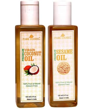 Park Daniel Premium Coconut & Coconut Oil(200 ml) 100% Pure & Natural 100 ml Pack of 2