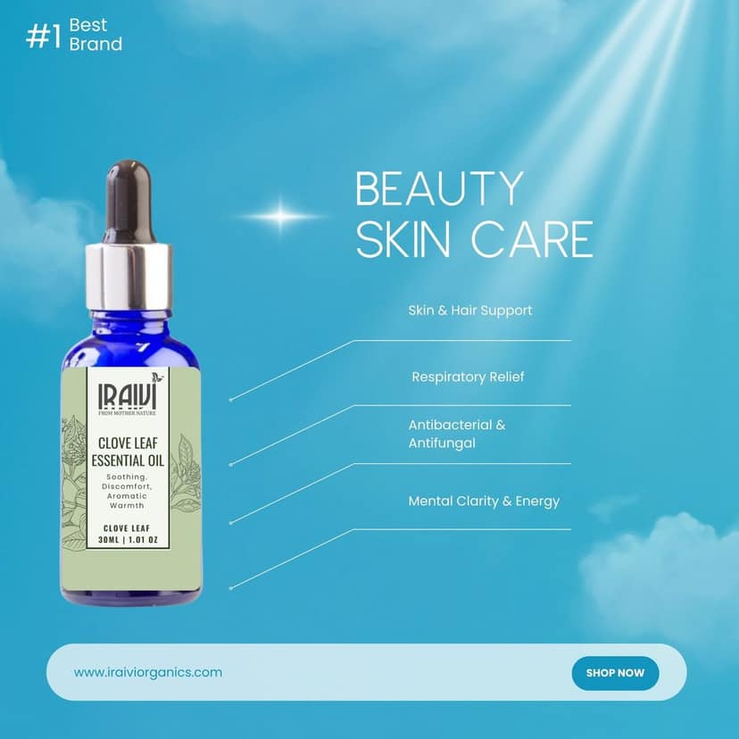 Iraivi Premium Clove Leaf Essential Oil | Pure & Natural by Iraivi Organics view 2