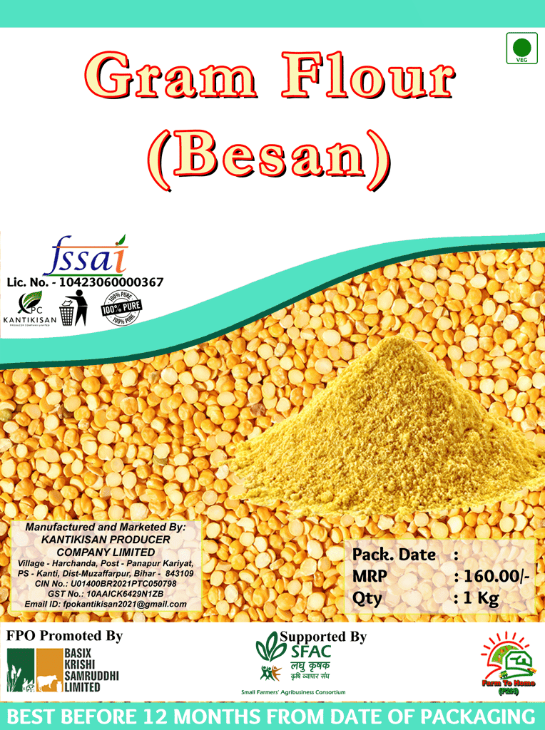 Gram Flour (Besan) | Channa Besan | 1 Kg (pack of 4) view 3