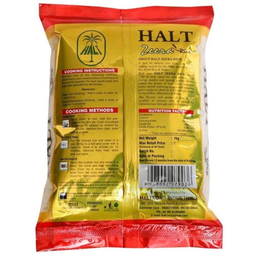 Halt Jeera Rice 1 Kg view 3