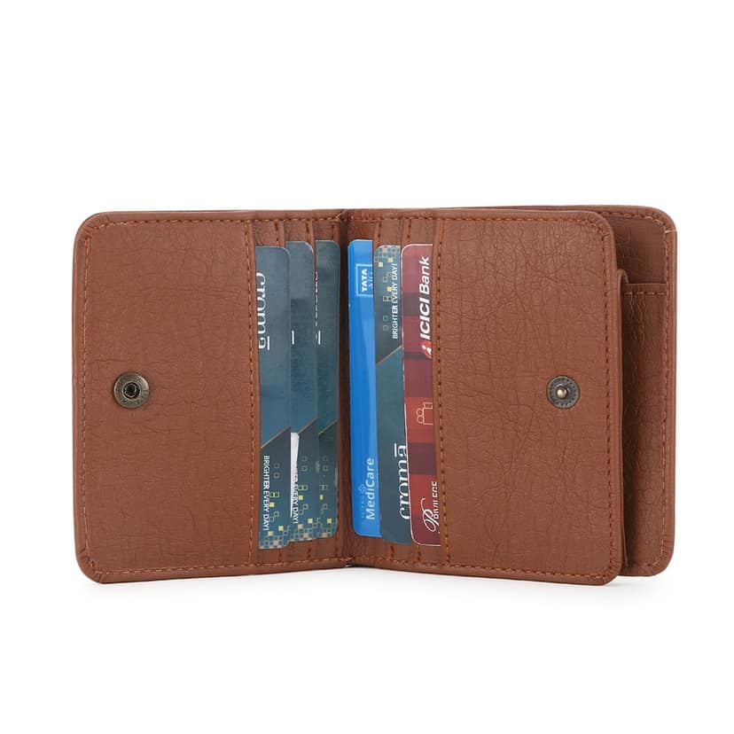 ZOSTER Tan Vegan Leather Wallet for Men & Women - Stylish and Sustainable Wallet view 2