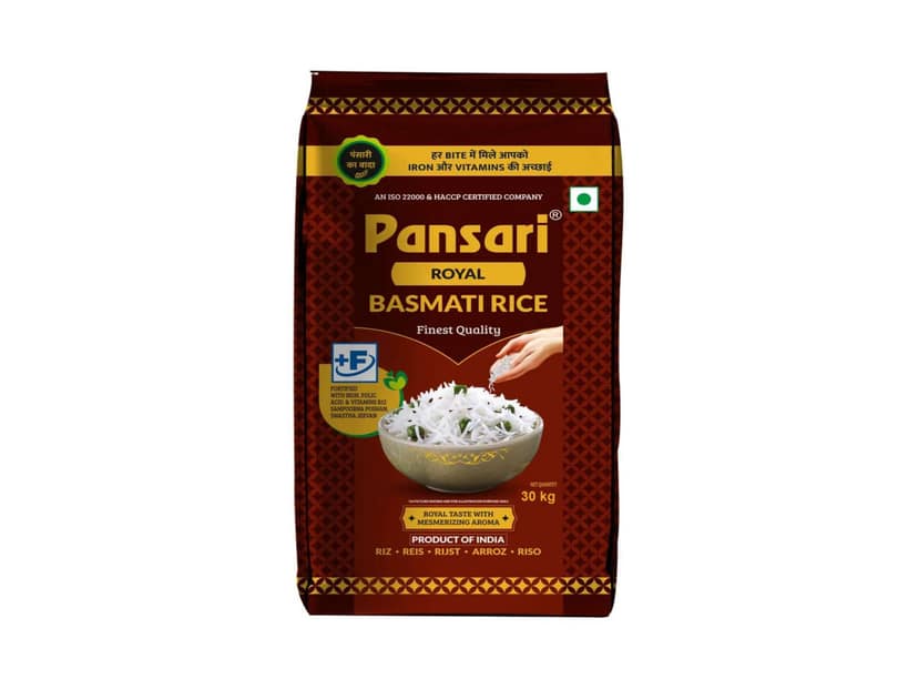 Pansari Royal Basmati Rice - 30 Kilogram