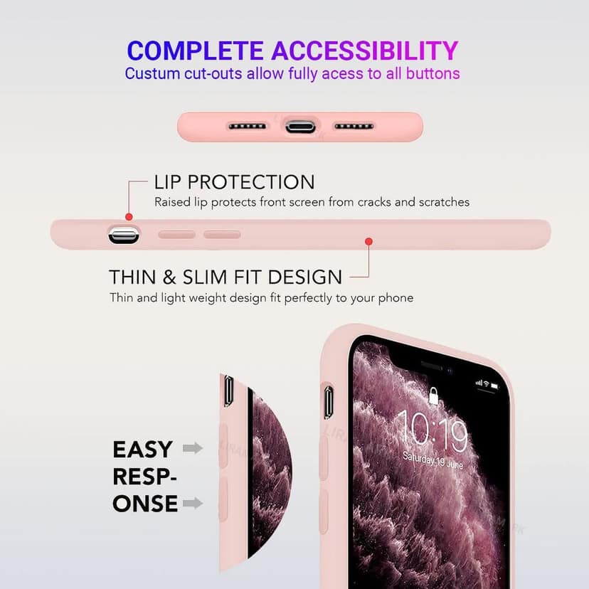 LIRAMARK Liquid Silicone Soft Back Cover Case for Apple iPhone 11 Pro view 6