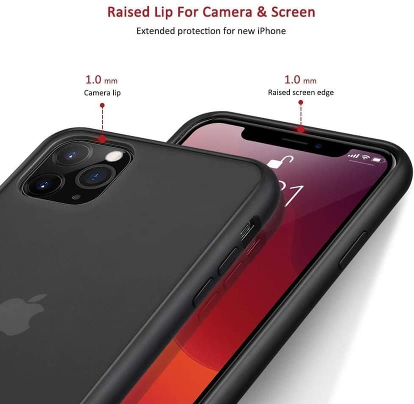 Memumi Armour Series Back Cover for Apple iPhone 11 Pro SGS Drop/Shockproof - Trans Black (5.8") view 3