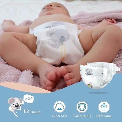 Baby Diaper All Round Protection Pants (S) 75 count (up to 6 kg) by GIR FARMER view 2