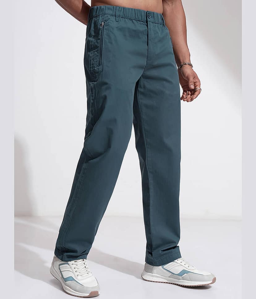 Highlander Relax Flat Men's Trouser - Green ( Pack of 1 ) view 6