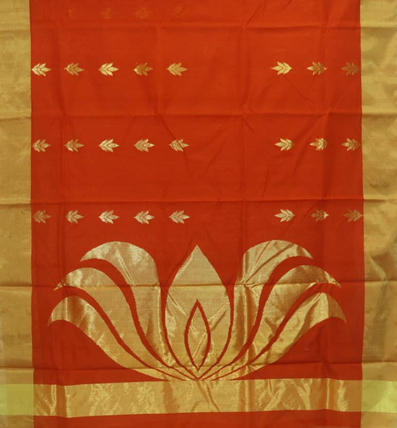 Handloom Chanderi Silk By Cotton Saree view 2