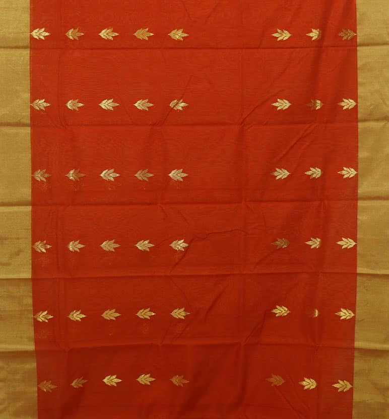 Handloom Chanderi Silk By Cotton Saree view 3