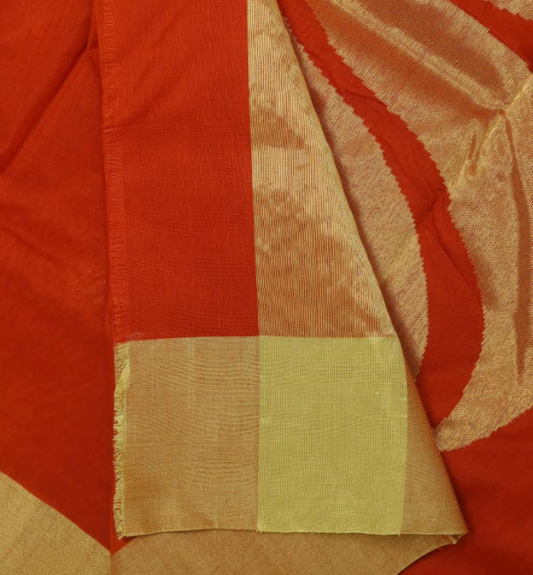 Handloom Chanderi Silk By Cotton Saree view 6