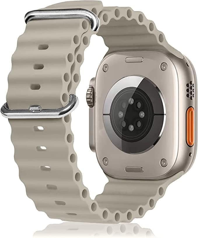 Exelent Flexible Silicone Ocean Sport Bands Compatible With Watch For Men Women Gray 38 MM 40 MM 41 MM view 2
