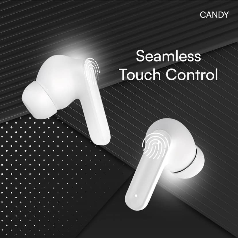 HAPIPOLA TWS Candy Immersive Audio | Ai-ENC | Bluetooth v5.2 13mm Driver | 100 Hours Stand-by 23 Hours Combined Playback | Touch Control Type C Interface | Good Bass view 5