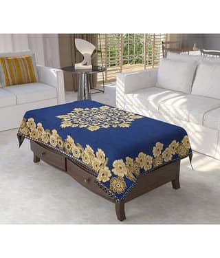 FURNISHING HUT Polyester Single Centre Table Cover ( 137 cm x 91 cm )