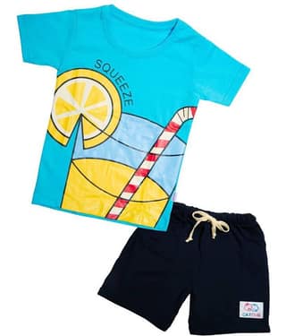 CATCUB Pack of 1 Boys Cotton Set ( Blue )