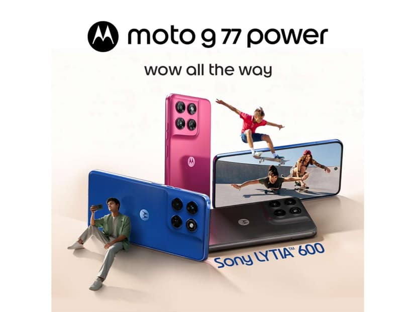 Motorola G77 Power Smartphone, 4GB RAM, 128GB Storage - PANTONE Impenetrable view 4