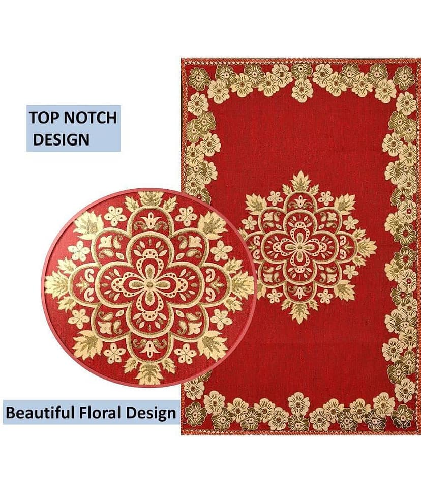 FURNISHING HUT Cotton Single Centre Table Cover ( 137 cm x 91 cm ) view 2