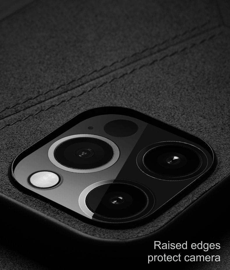 Memumi Lord Howe Series Canvas Back Cover Case for Apple iPhone 12 Pro Max - Black (6.7") view 3