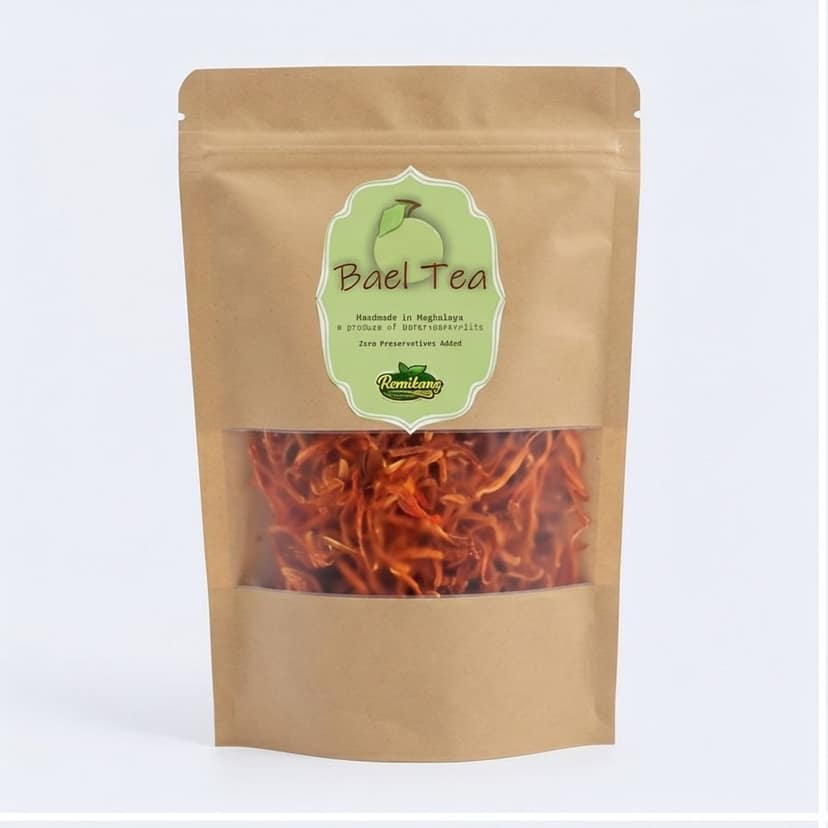 Bael Tea - 100 gm - One stand-up pouch containing dried Bael fruit pieces