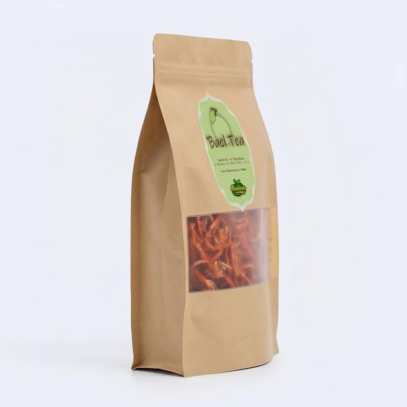 Bael Tea - 100 gm - One stand-up pouch containing dried Bael fruit pieces view 3