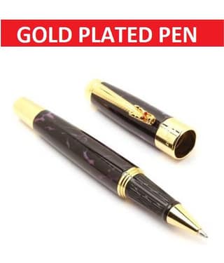 Hayman Dikawen 24 CT Gold Plated Roller Pen With Box (P-146)