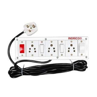 INDRICO? Extension Board (3+2) with Fuse and Power Light 4 Meter Cord