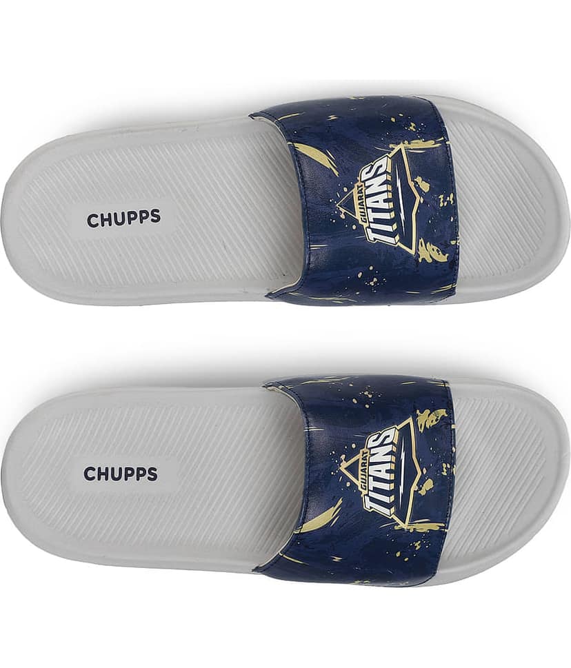 CHUPPS Navy Men's Slide Flip Flop view 2