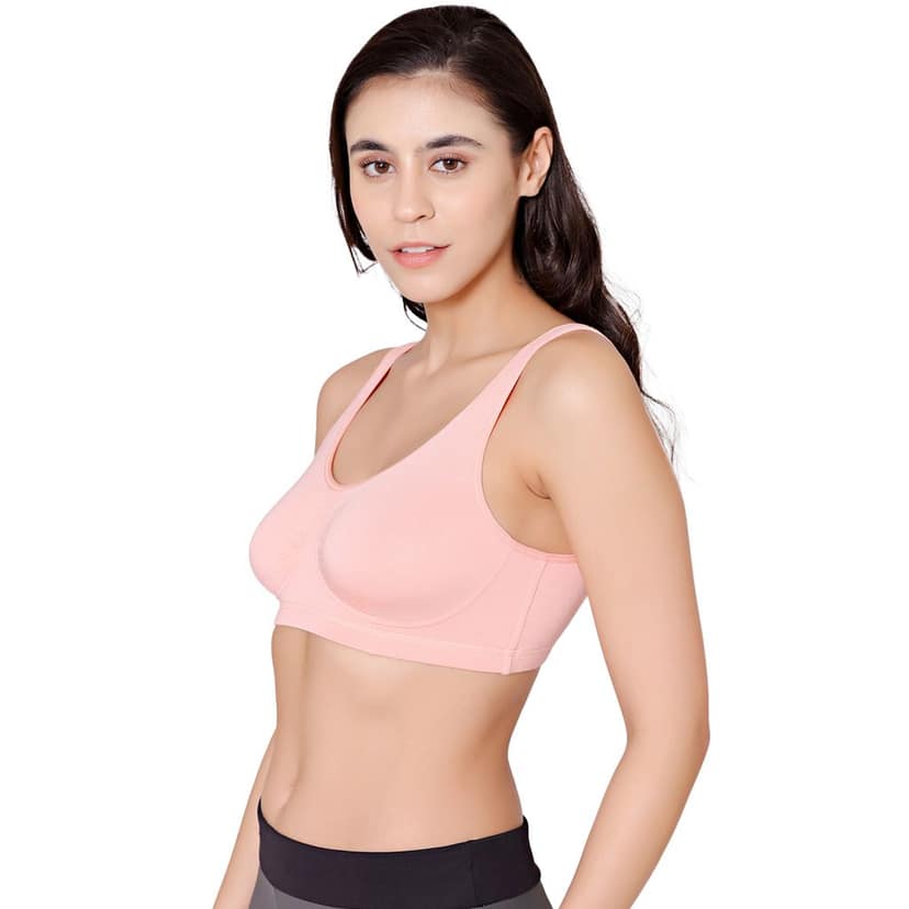 Bodycare modal spandex wirefree broad straps soft cup sleep bra-1625LILAC view 2