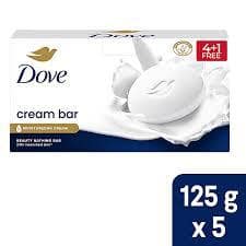 DOVE CREAM BEAUTY BATHING BAR 125G 4+1