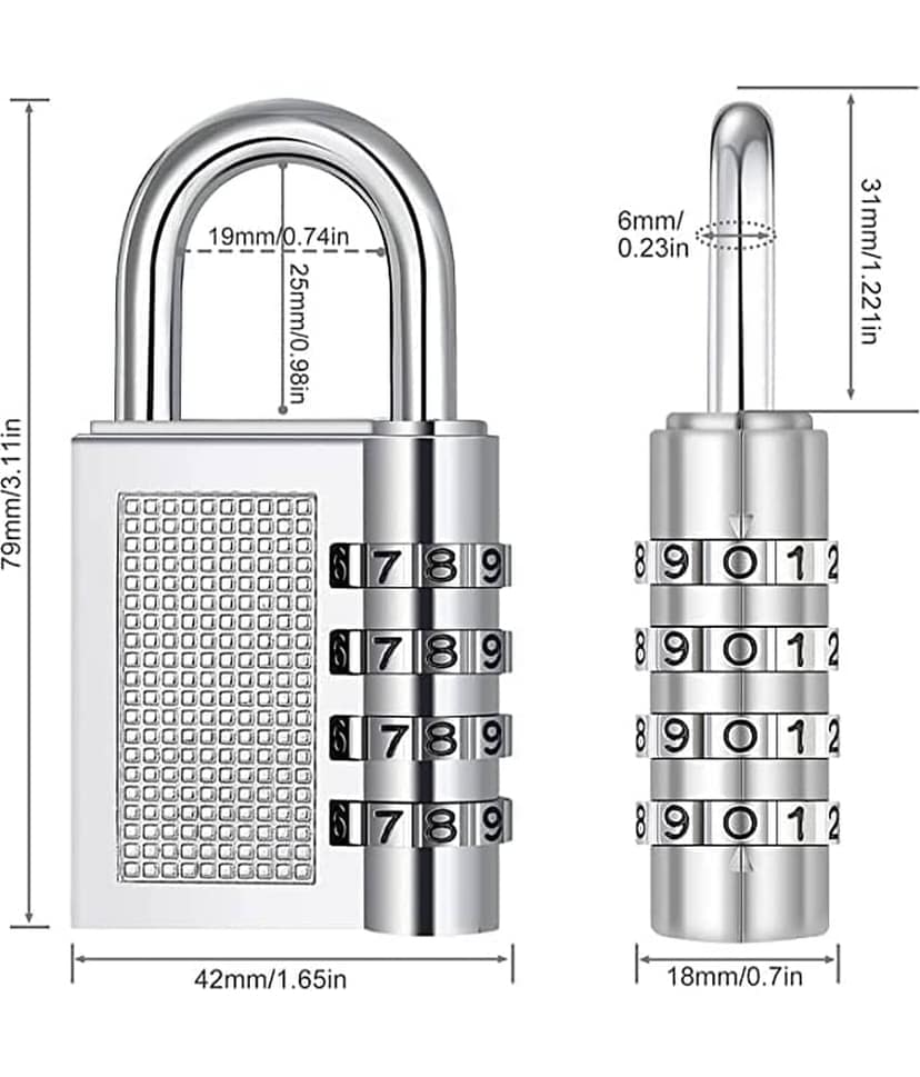 QitmirMKT High Security 4 Combination Lock