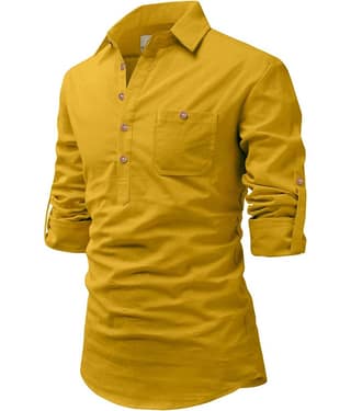 Vida Loca Sky Blue Cotton Blend Men's Shirt Style Kurta ( Pack of 1 )