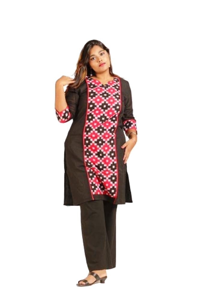 GHL GUENDICHA HAAT Sambalpuri Certified Handloom Pasapali Women's Pure Cotton Kurta view 6