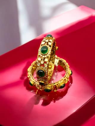 Bridal Bliss Kundan Bangles By Dia Art Jewels