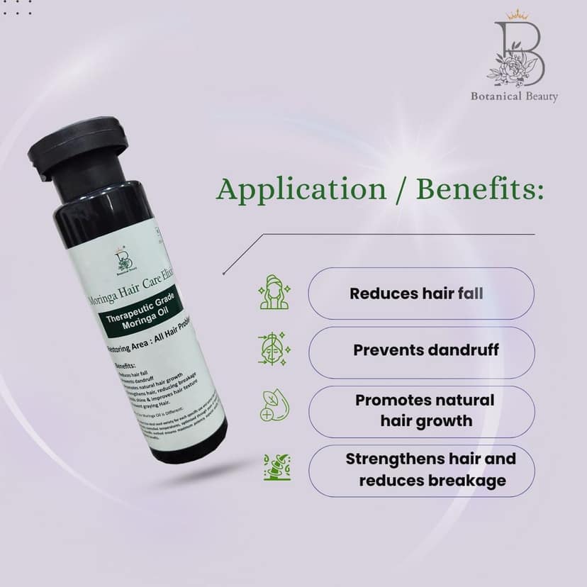 Botanical Beauty Moringa Hair Care Elixir 100ml view 3