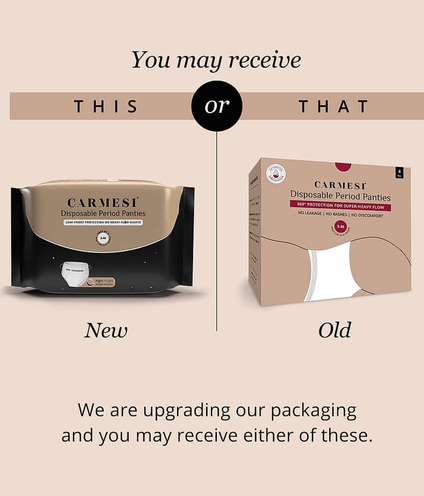 Carmesi Disposable Period Panties (M-L), Maternity Panties, All-Night Protection, 4 Pcs view 2