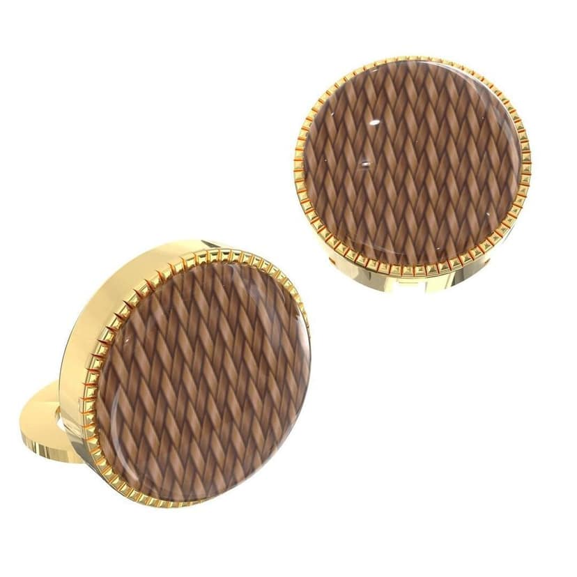 The Smart Buttons - Shirt Button Cover Cufflinks for Men - Woven Patterns Style view 8