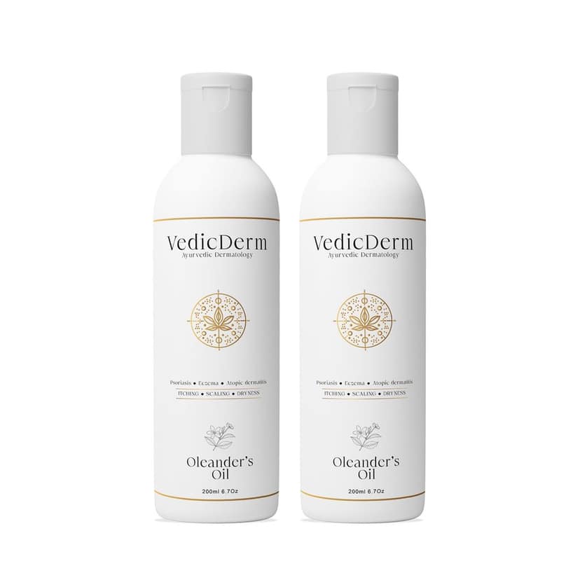 VEDICDERM Psoriasis Skin Care Oil Natural, Steroid-Free Formula for Dry, Itchy, and Flaky Skin Helps Soothe Irritation, Redness, & Promote Hydration, Suitable for Daily Use