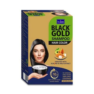 VI-JOHN BLACK GOLD SHAMPOO HAIR COLOUR 150ML (PACK OF 10)