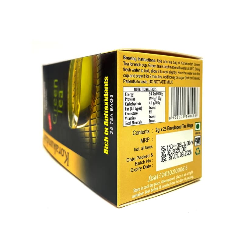 KORAKUNDAH Organic Green Tea (25 Dip Bags) view 5
