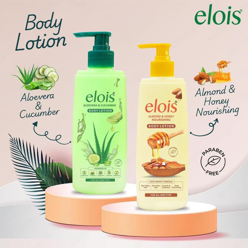 Elois Aloevera and Cucumber Intense Hydrating Body Lotion, Soft and Glowing Skin for Men and Women with 100% Natural Extracts 300ml view 8