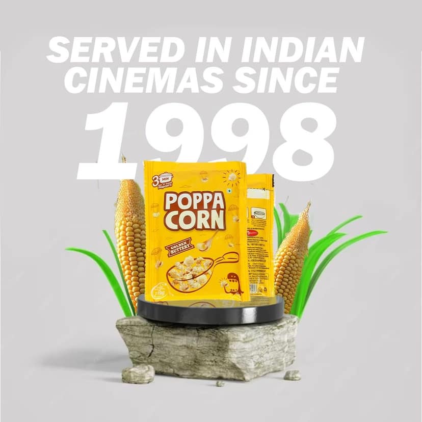 POPPACORN Instant Popcorn 35gx10 Pouches Golden Buttery & 35gx10 Pouches Natural Salty, 700gm Pack of 20 view 9