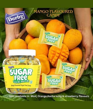 Derby Sugar Free Mango Flavored Hard Candies 660 gm Pack of 2