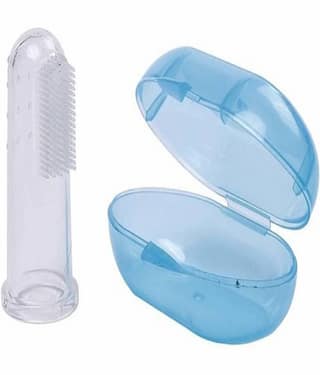 BBYARAJ Multi-Colour Silicone Baby Toothbrush ( 1 pcs )